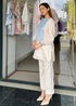 Beige Blue Harmony Co Ord Set